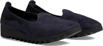 Aetrex Womens Liz Slip-On Shoe In Navy Suede