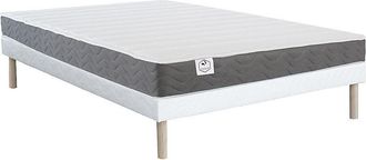 Vente-Unique Conjunto de somier + colch&oacute;n de espuma HD + memoria de forma + tela 3D transpirable HEAVEN de DREAMEA - 160x200 cm