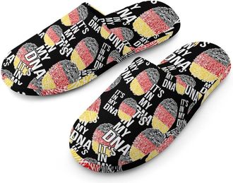 Generic Its In My DNA Germany Flag Mens Cozy Memory Foam Slippers Warm Cotton House Shoes Comfy Slipper for Indoor Outdoor