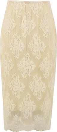 Aniye By Midi Rok Viv&igrave; - Dames - Midirokken - Beige - M - Polyester - Rokken
