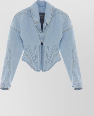 MUGLER tailored jacket with asymmetric hem and corset style