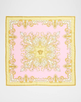 Versace Printed Silk Twill Foulard Scarf