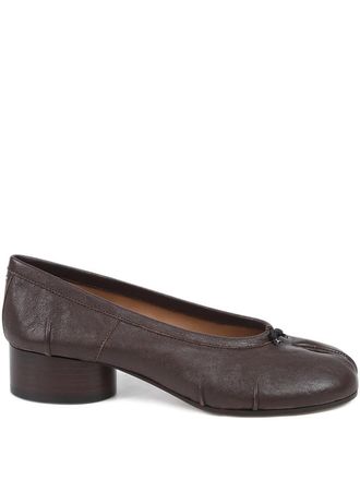 Maison Margiela 30mm Tabi leather pumps - Brown