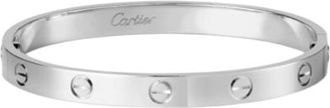 Cartier White Gold Love Bracelet Size 16