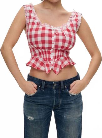 Frankies Bikinis Fleetwood Top In Malibu Picnic