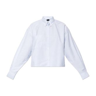 A.P.C. A.p.c., Dames, Blouses & Shirts, Blauw, Maat: S Katoen