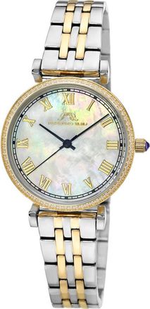 Porsamo Bleu Emma Mother-of-Pearl Dial Bracelet Watch in Iridescent/Two-Tone at Nordstrom Rack