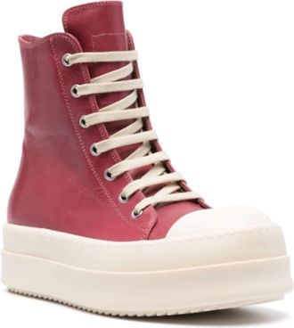 Rick Owens Low-Top Sneaker - Scarpe In Pelle Mega Bumper Sneakers Thulian/milk/ - Gr. 36,5 (EU) - in Rosa - für Damen