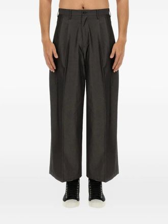 A&iuml;e pleated cotton trousers - men - Cotton - L - Grey