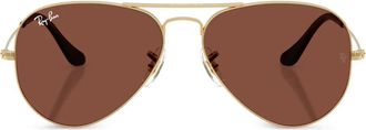 Ray-Ban Aviator large sunglasses - unisex - Metal/Acetate - 61 - Gold