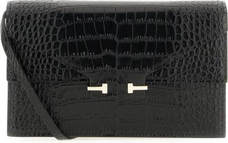 Tom Ford Frame Vertical Clutch - Dames - Clutches - Zwart - ONE Size - Leer - Tassen