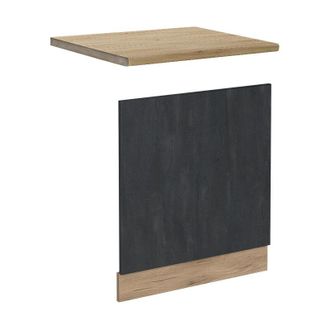 Vicco Panel Frontal R-line, Hormig&oacute;n Negro, 60 Cm Et Roble Vicco