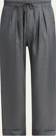 Tom Ford Mens Dyed Yarn Silk Melange Light Pants