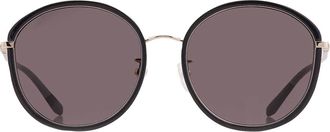 Ferragamo Grey Oval Ladies Sunglasses SF250SA 733 57