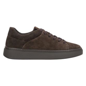 Estro & Luminara Dames Premium Italiaans Echt Velours Sneakers Donkerbruin Estro Er00120355 - Dames - Schoenen - Bruin - Maat: 36 EU Velours
