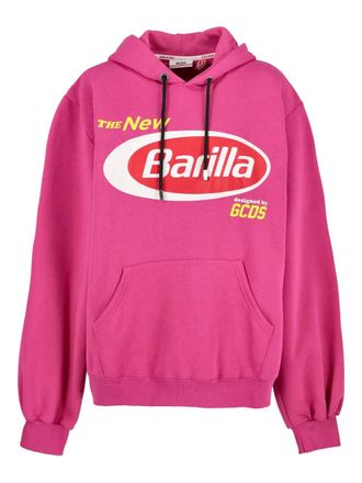 GCDS x Barilla 2019 printed hoodie - men - Cotton - L - Pink