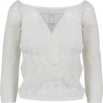 Alberta Ferretti Blusa in pizzo - Bianco