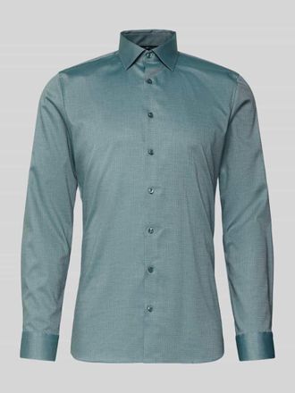 Olymp No. 6 Super Slim Fit Business-Hemd mit Kentkragen in Gruen, Größe 36