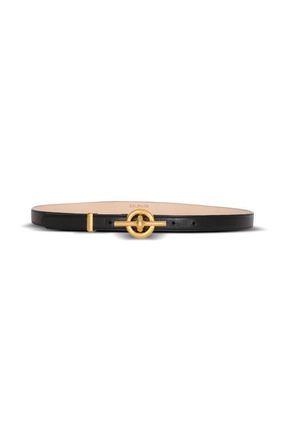 Balmain T-Bar belt in black calfskin at Nordstrom, Size 70