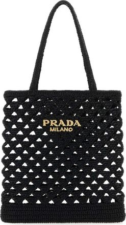 Prada Black Crochet tote bag