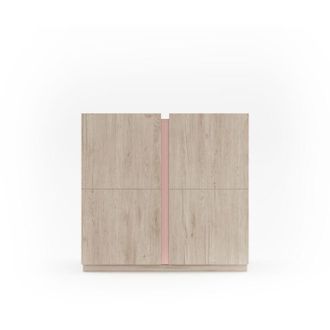 HERDASA Zapatero 516 De La Colecci&oacute;n New York, En Roble Y Detalle Maquillaje