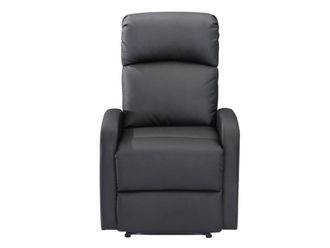 VENTE-UNIQUE.COM Sill&oacute;n relax piel sint&eacute;tica negro