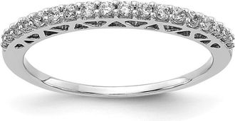 Diamond2Deal 14k Gold Lab Grown Diamond Wedding Band Ring 1/4Ct Clarity- VS Color- G-H