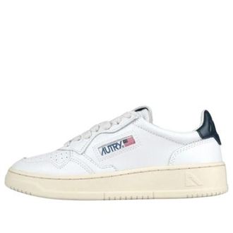 Autry (WMNS) Autry Medalist Leather Low White Dark Blue AULW-LL12