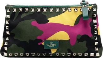 Valentino Pre-owned Clutches, female, Multicolor, Size: ONE SIZE Pre-owned Nylon Clutch