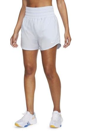 Nike Dri-FIT Ultrahigh Waist 3-Inch Brief Lined Shorts in Blue Tint at Nordstrom Rack, Size X-Small