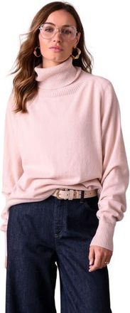 Celtic & Co. Geelong Wool Slouch Turtleneck Sweater in Peony at Nordstrom, Size X-Small