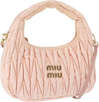 Miu Miu Pre-owned Satin Schoudertas - Dames - Vintage Schoudertas - Roze - ONE Size - Satijn - Vintage
