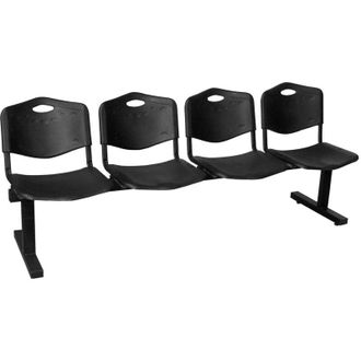 Piqueras y Crespo Bancada Iso Plastic 4 Plazas Pvc Color Negro