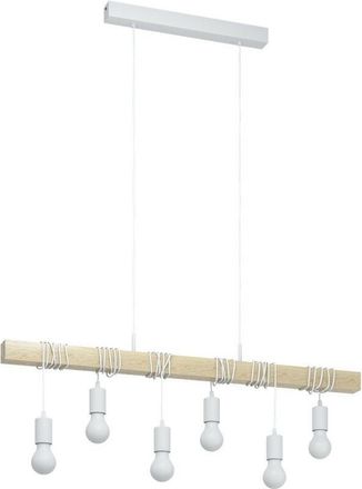 Eglo Eglo - Townshend 6 Lamp Straight Bar Pendant Ceiling Light White