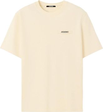 Jacquemus Le T-Shirt Gros Grain - Heren - T-shirts - Beige - XS - Katoen - Tops