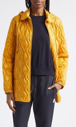 Moncler Balette Quilted Down Jacket with Removable Hood in Yellow at Nordstrom, Size 3
