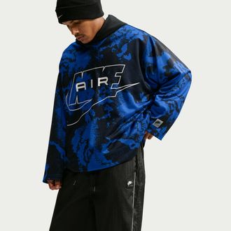 Nike Mens Air Long-Sleeve All-Over-Print Jersey in Blue | IM5815-480