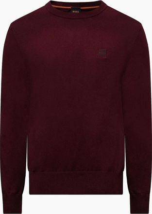 HUGO BOSS Mens Kanovano S Logo Label Sweater - Red - Size: 42