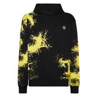 Plein Sport Hoodies & sweatvesten, Heren, Zwart, 3Xl, Katoen, Hoodie Sweatshirt Splash