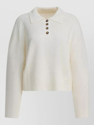Loulou Studio knit top long sleeves ribbed cuffs hem