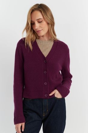 Chinti and Parker Mulberry Pure Cashmere Cardigan