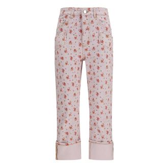 Ganni Capri Slim Jeans - Dames - Jeans - Roze - Maat: W27 Katoen