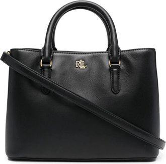 Ralph Lauren Zwarte Casual Medium Satchel Tas - Dames - Shoppers - Zwart - ONE Size - Leer - Tassen