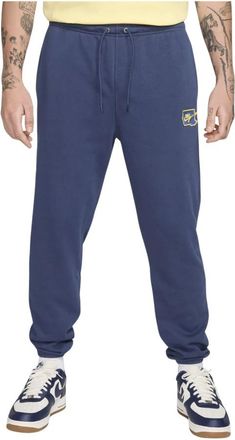 Nike Logo Trainingsbroek - Heren - Trainingsbroeken - Blauw - S - Katoen - Fitness