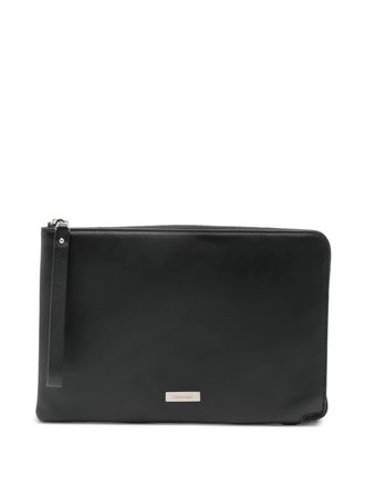 Calvin Klein zip shoulder bag - men - Calf Leather - One Size - Black