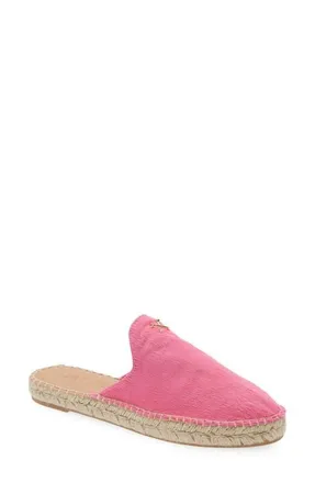 G/Fore Metal Tees Genuine Calf Hair Espadrille Mule in Knockout Pink at Nordstrom, Size 10