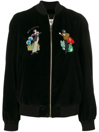 Stella McCartney Bomberjack met borduurwerk - Zwart