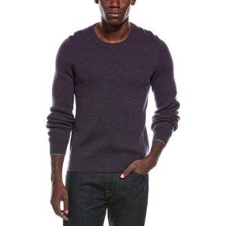 Brunello Cucinelli MenS Purple Wool Crewneck Sweater, Size 44