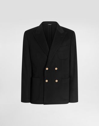 Dolce & Gabbana Double-breasted Portofino Cashmere Jacket - Man Suits And Blazers Black 46