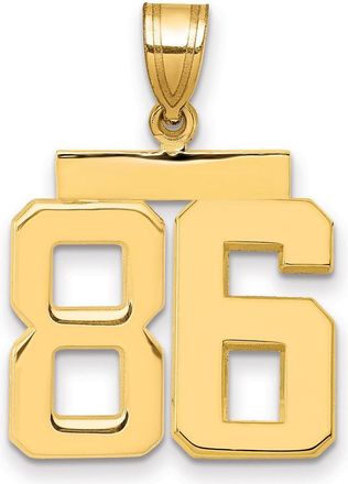 Diamond2Deal 14k Yellow Gold Medium Polished Number Charm Pendant
